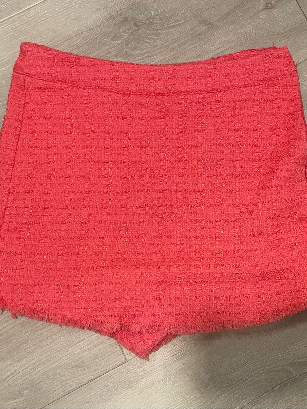 Zara Coral Tweed Skort